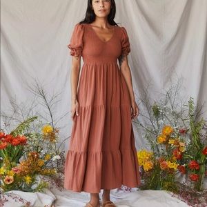 Christy Dawn’s Brooklyn Dress in Terracotta Gauze. Size XS.